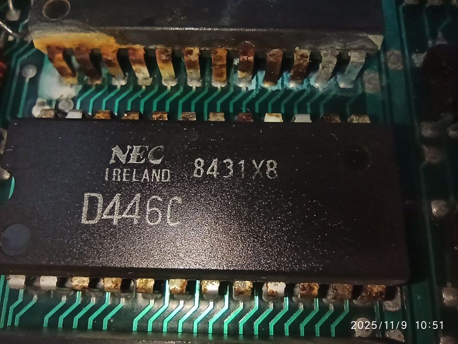 Placa computer anii 80 cu cips NEC Japan & Ireland +Mitsubishi