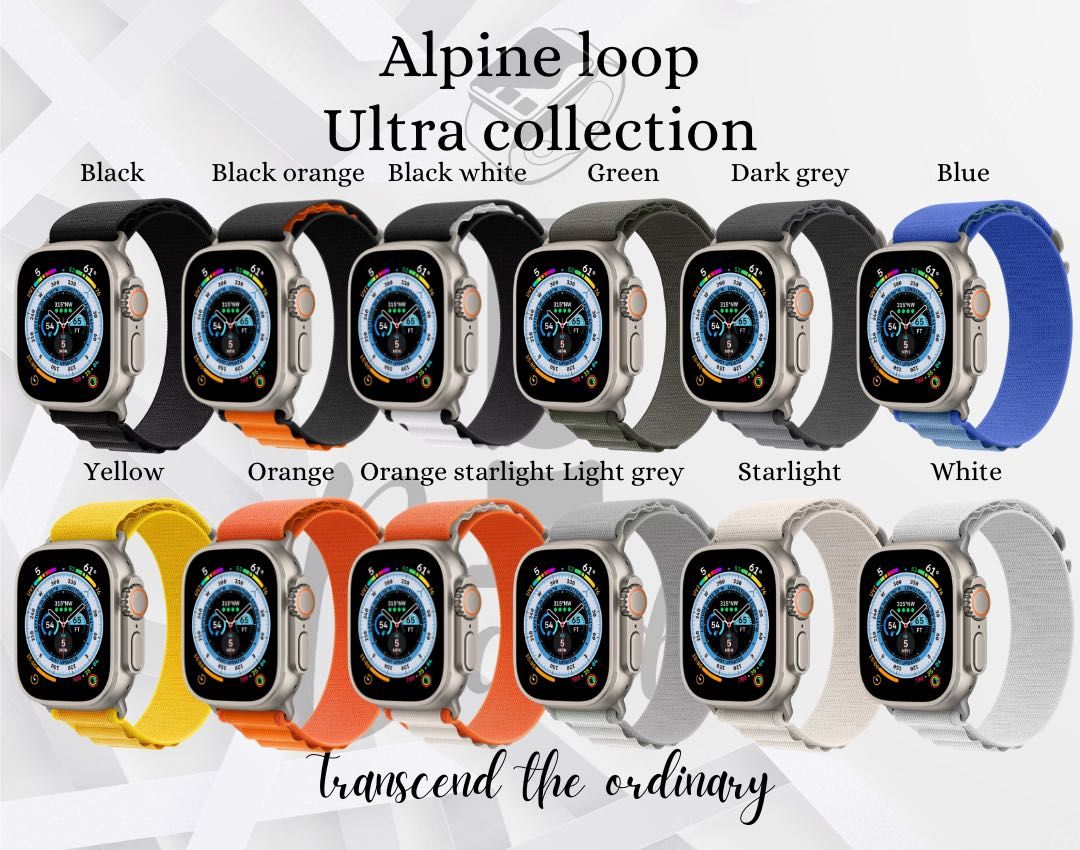 Каишки Alpine/Trail/Ocean за Apple Watch ULTRA/SE2/SE/8/7/6/5/4/3