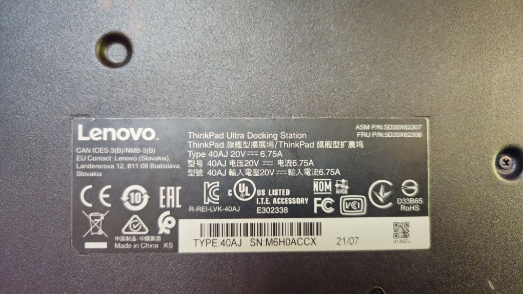 Docking station Lenovo 40AJ