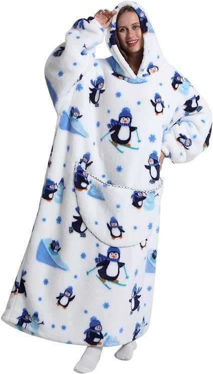 Patura hanorac hoodie, marime universala, unisex, model Pinguin