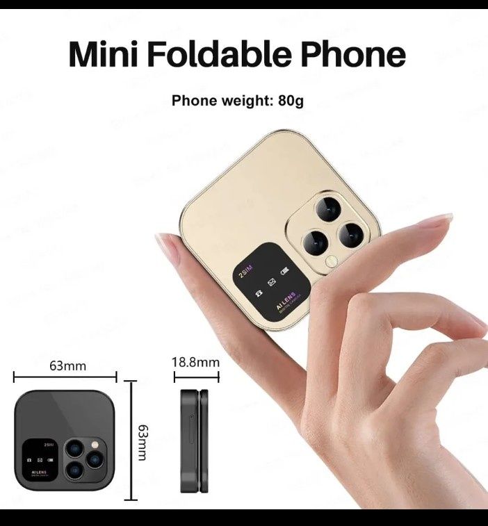 Telefon Mini clasic flip fold phone  dual sim card,nou sigilat