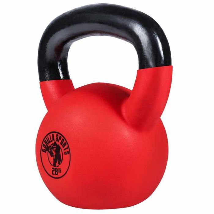 Kettlebell de fier, cu înveliș de cauciuc - 28 KG