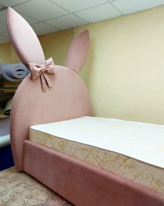 Детская мягкая кровать Зайка