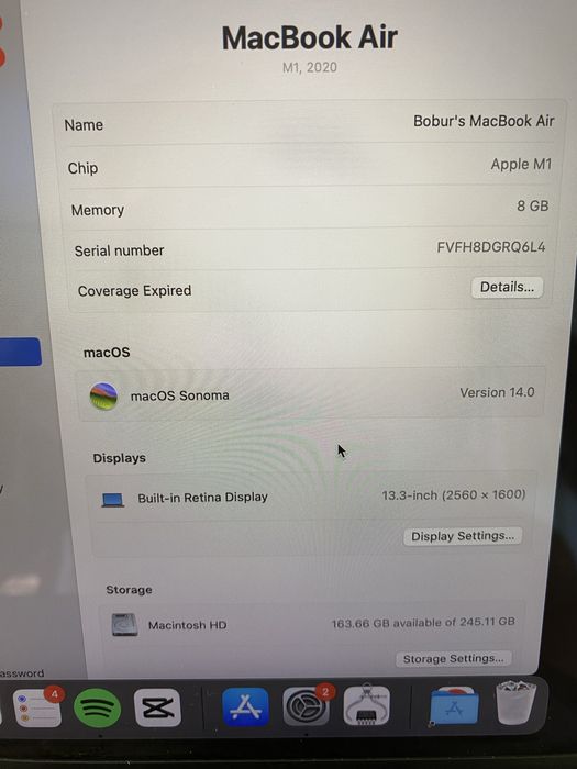 Macbook Air M1 13.3 inch