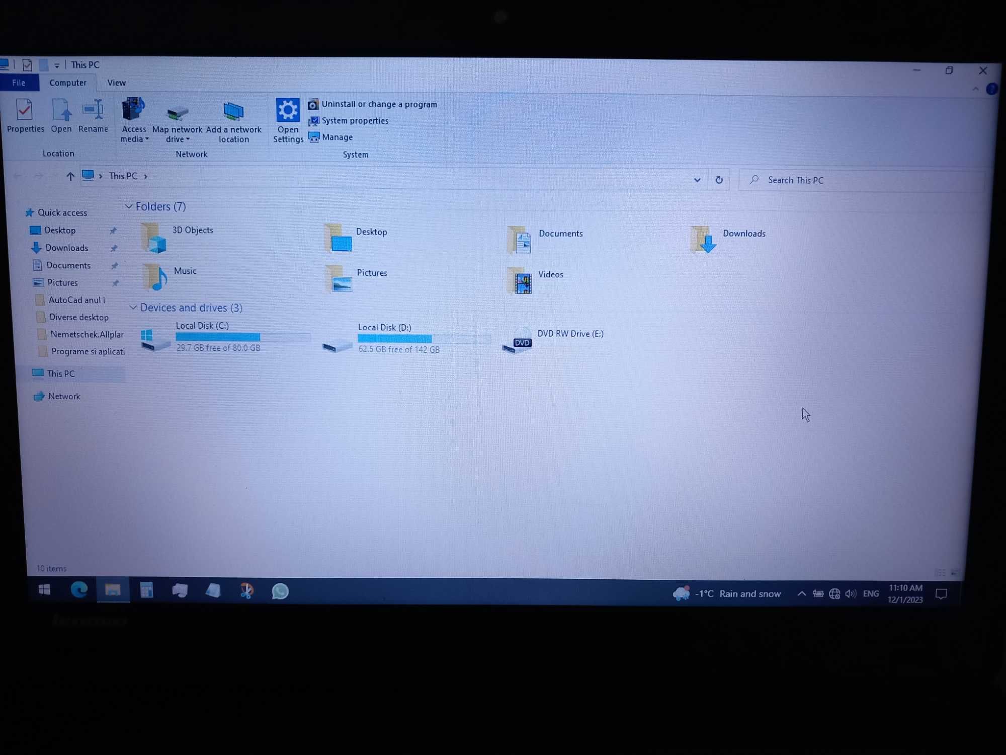 Laptop Lenovo cu ssd