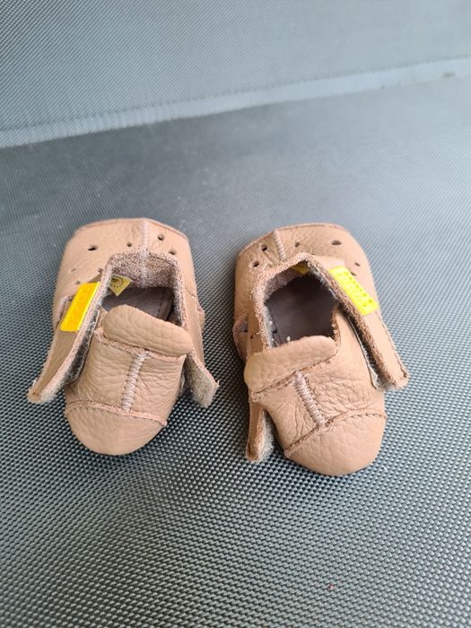 Sandale barefoot bebelusi Tikki, bej, piele naturala, marimea 18