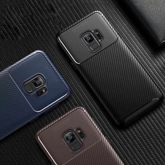 HuHusa Safe Case Silicon Carbon Neagra, Black - Samsung S9 S9 Plus
