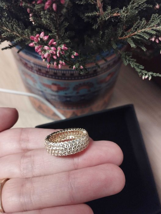 Inel aur 14k, cu pietre, mărime 51(11), 4gr