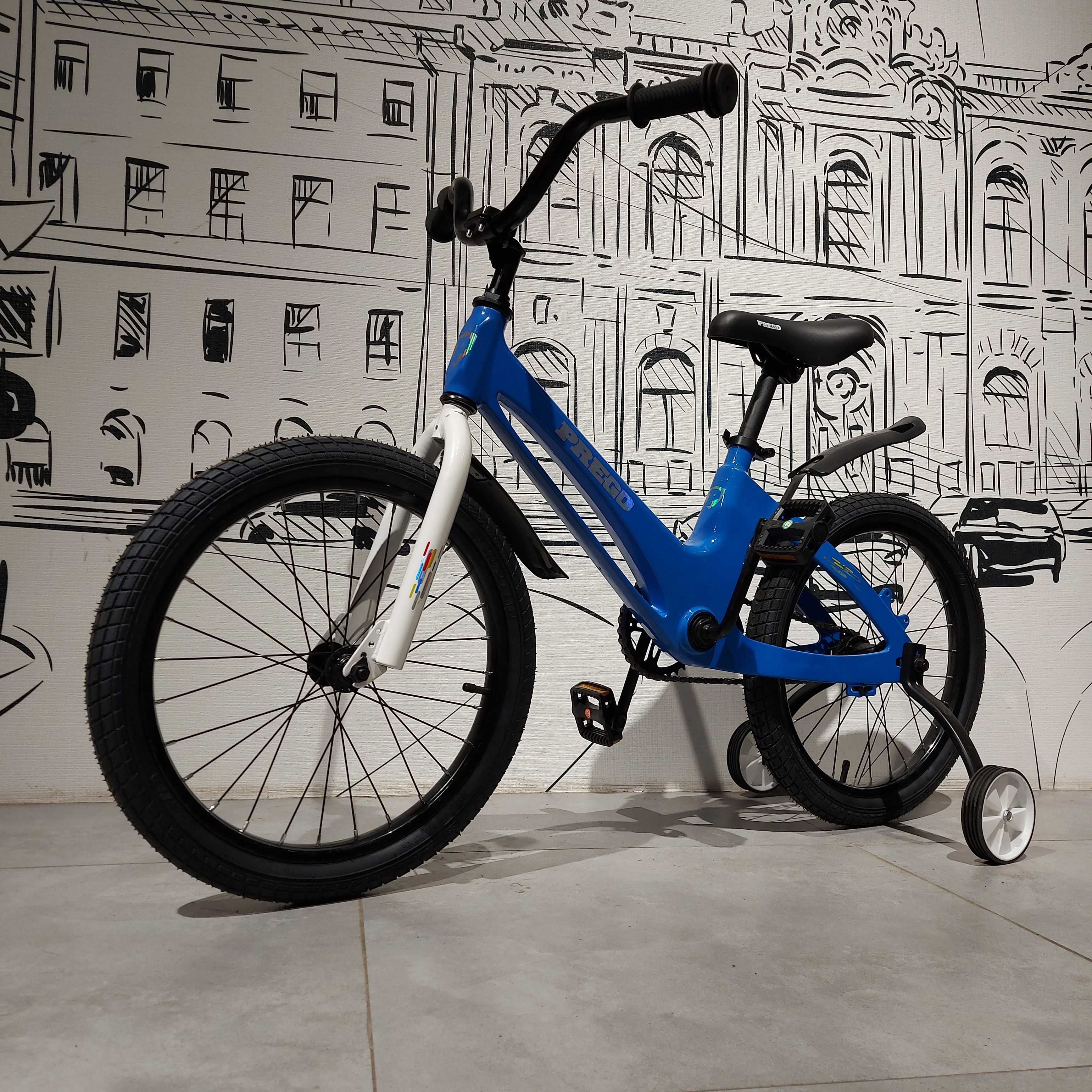Детский двухколесный велосипед Prego 18". Алюминиевый. Облегченный