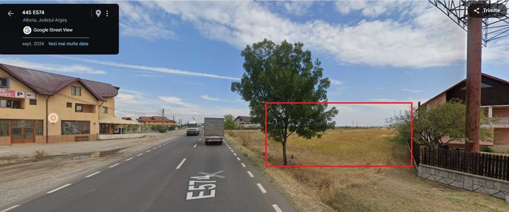 Teren OMV ALBOTA, situat la D.N principal, langa Drumul Express