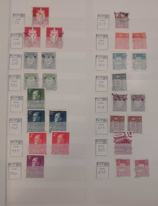 Clasor format A4 cu timbre straine Norvegia+Bonus