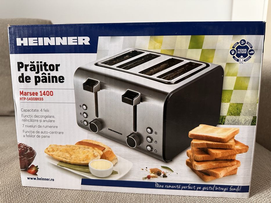 Prajitor de paine Heinner Marsee 1400 ,4 felii NOU,SIGILAT