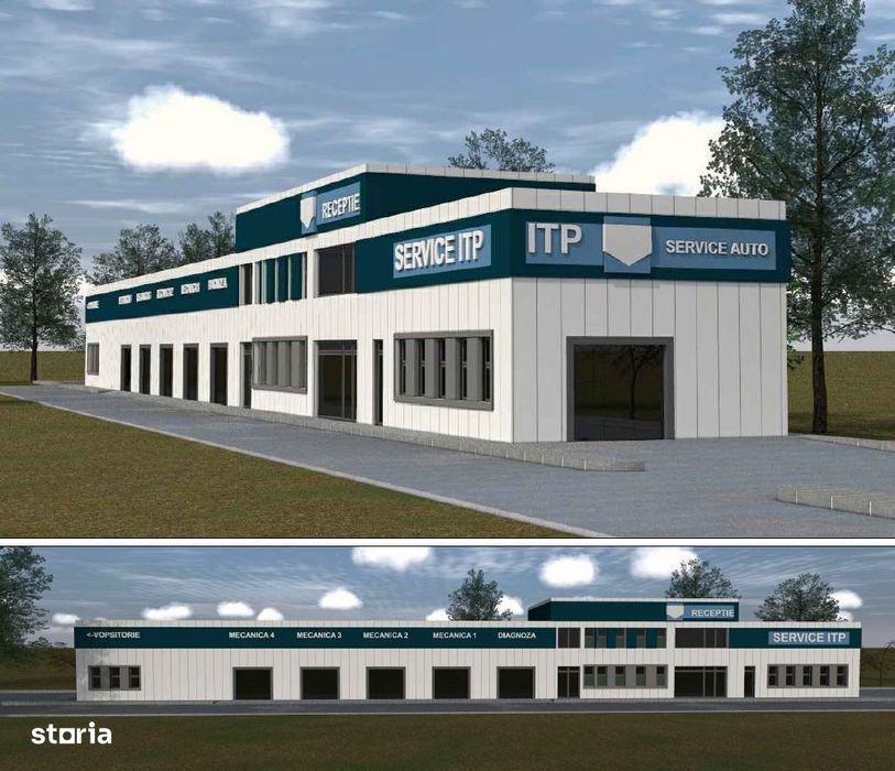 Hala 592mp pretabila Service Auto, 2100mp teren