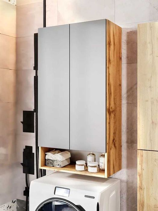 Мир Мебели Шкаф для ванной,, 55х22х103 см, Универсальный