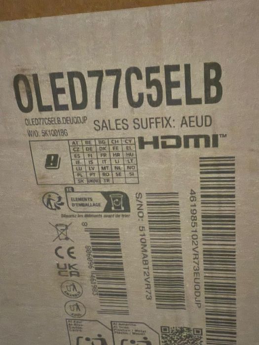 Televizor OLED Evo Smart LG 77C5ELB, Ultra HD 4K, HDR, 195cm