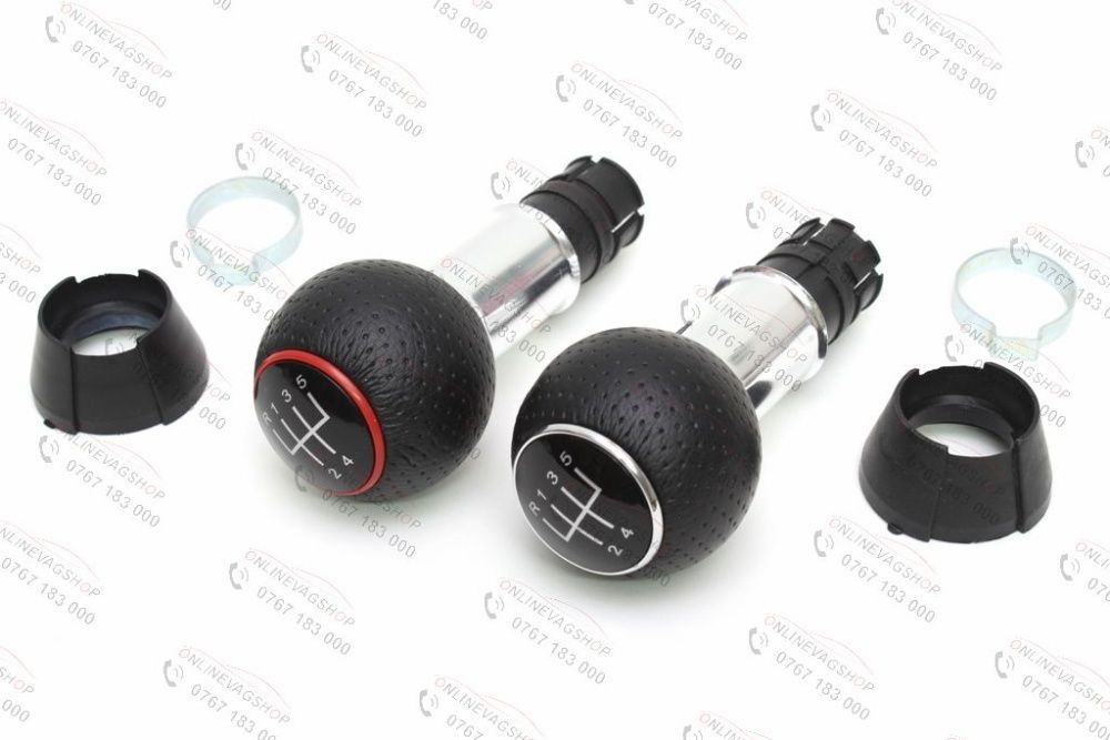 Nuca schimbator piele perforata model S-Line gaura 23mm in 5 viteze