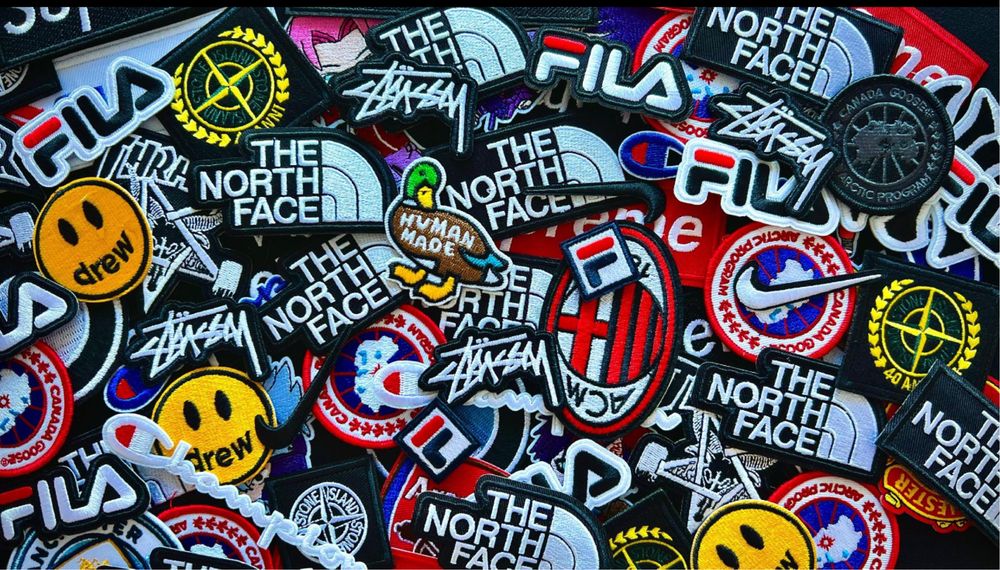 patch-uri/embleme brodate nike, jordan, TNF, orice culoare set 10 buc