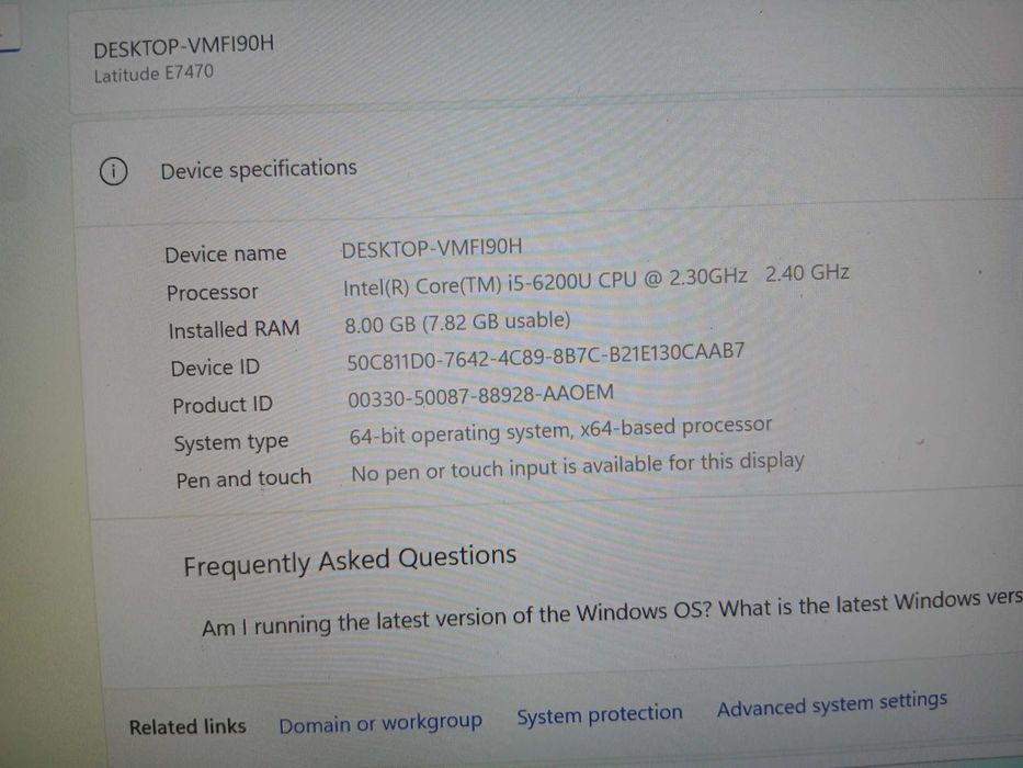 Vand laptop Dell Latitude E7470