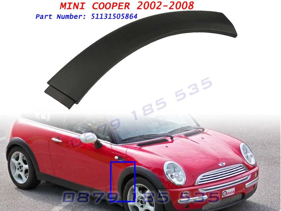 Вежди калници MINI R50 R52 R53 пластмаси тунинг лайсни кантове Мини