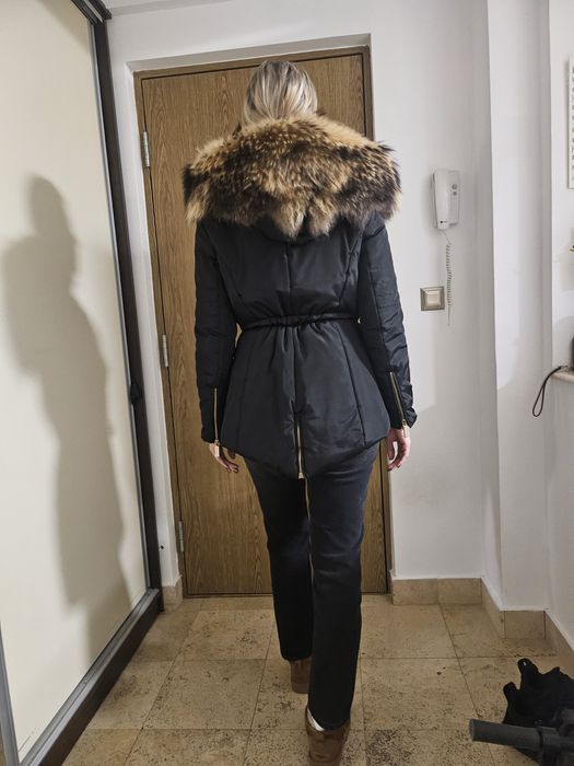 Geaca  Robera Biagi cu guler blana naturala