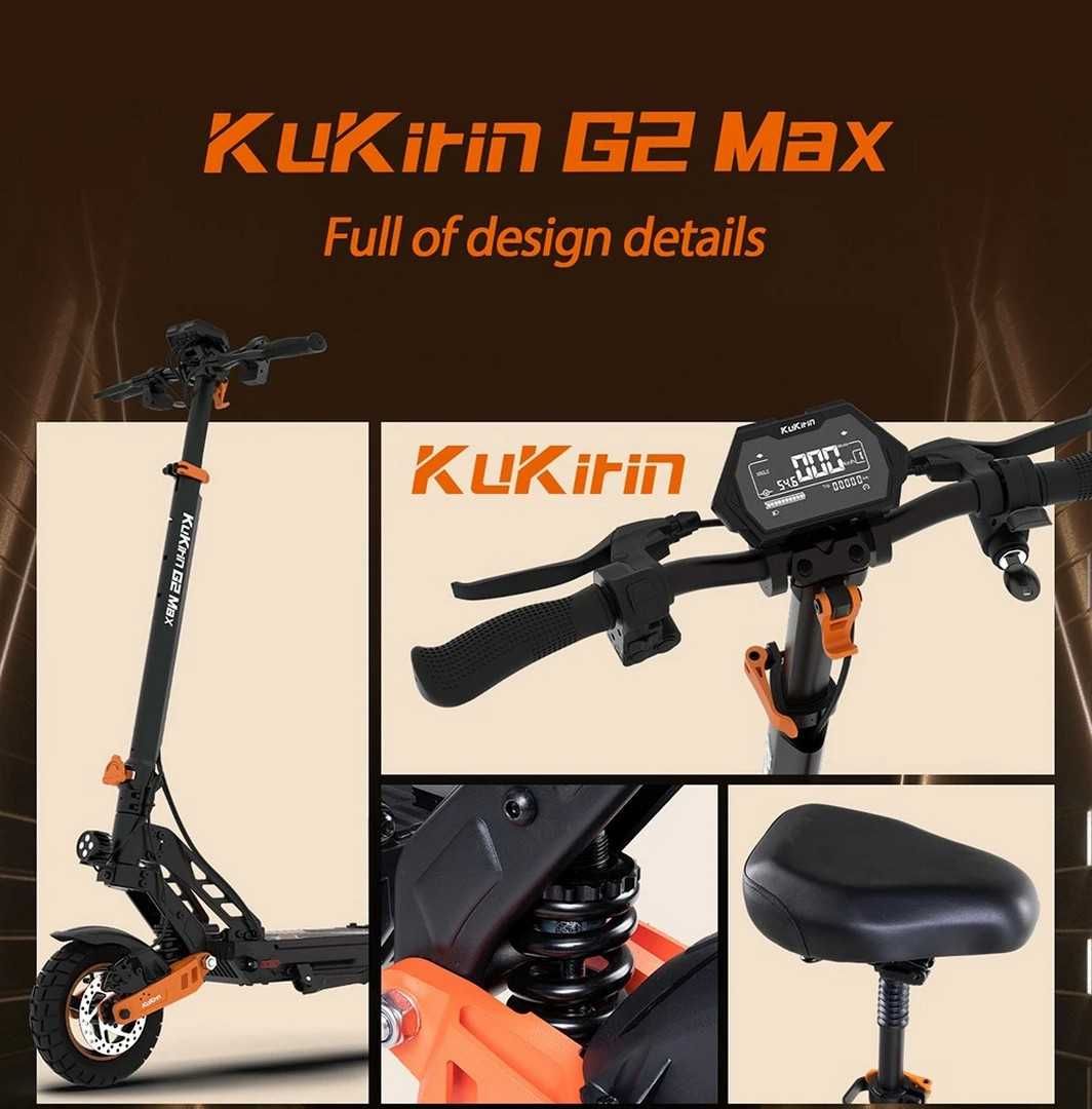 KuKirin G2 Max‼️ NOUA Sigilata ‼️1000W 55Km/h, Baterie 20Ah + Scaun