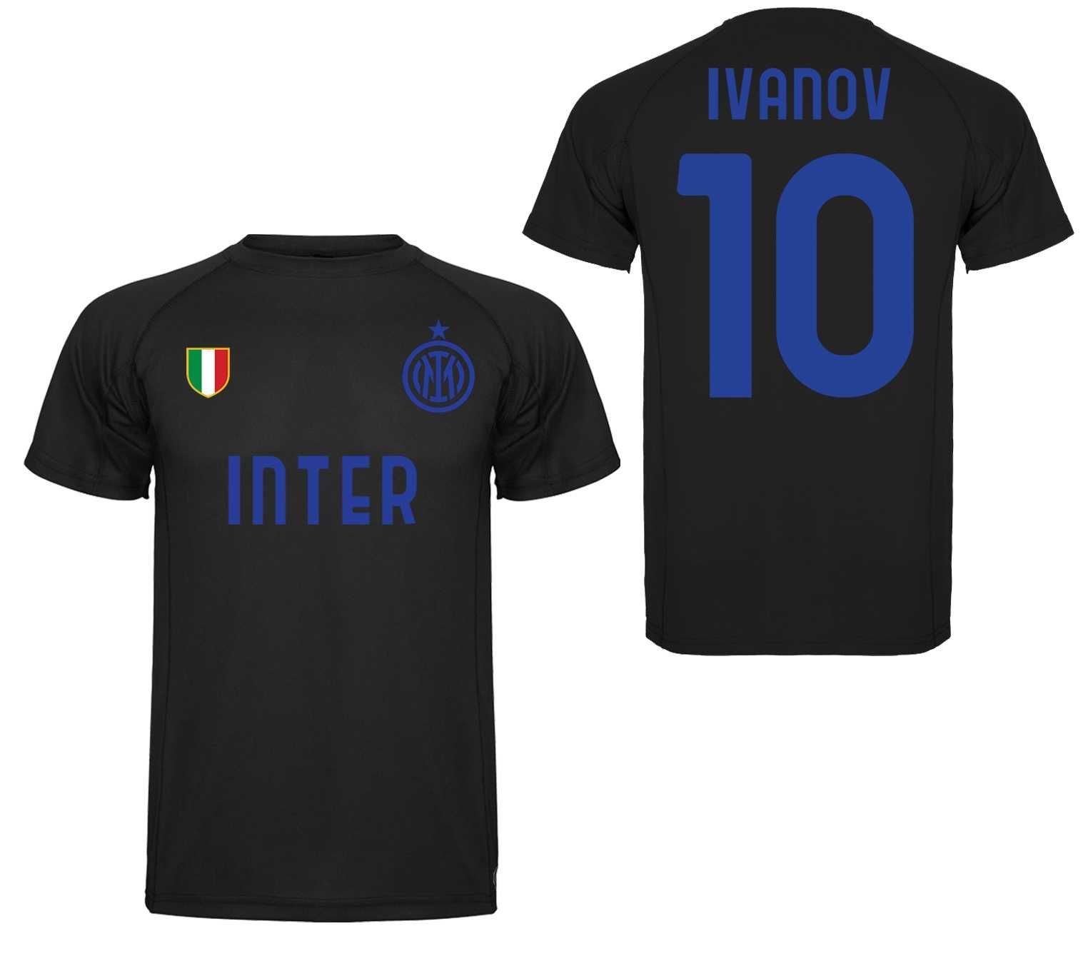 DRI-FIT тениски INTER MILANO / ИНТЕР с ИМЕ и НОМЕР по избор - 3 цвята!