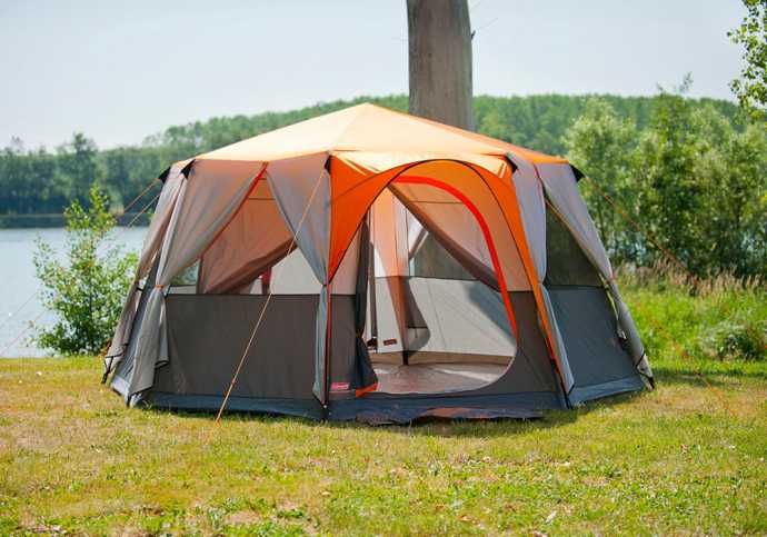 Coleman Octagon нови големи американски палатки с 360 градусова гледка