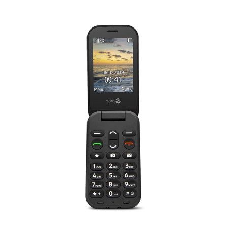 Мобилен телефон Doro 6040 за възрастни, 2G, две SIM карти, големи бут