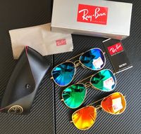 Ray Ban Aviator желтые, синие, зеленые. Солнцезащитные очки капли