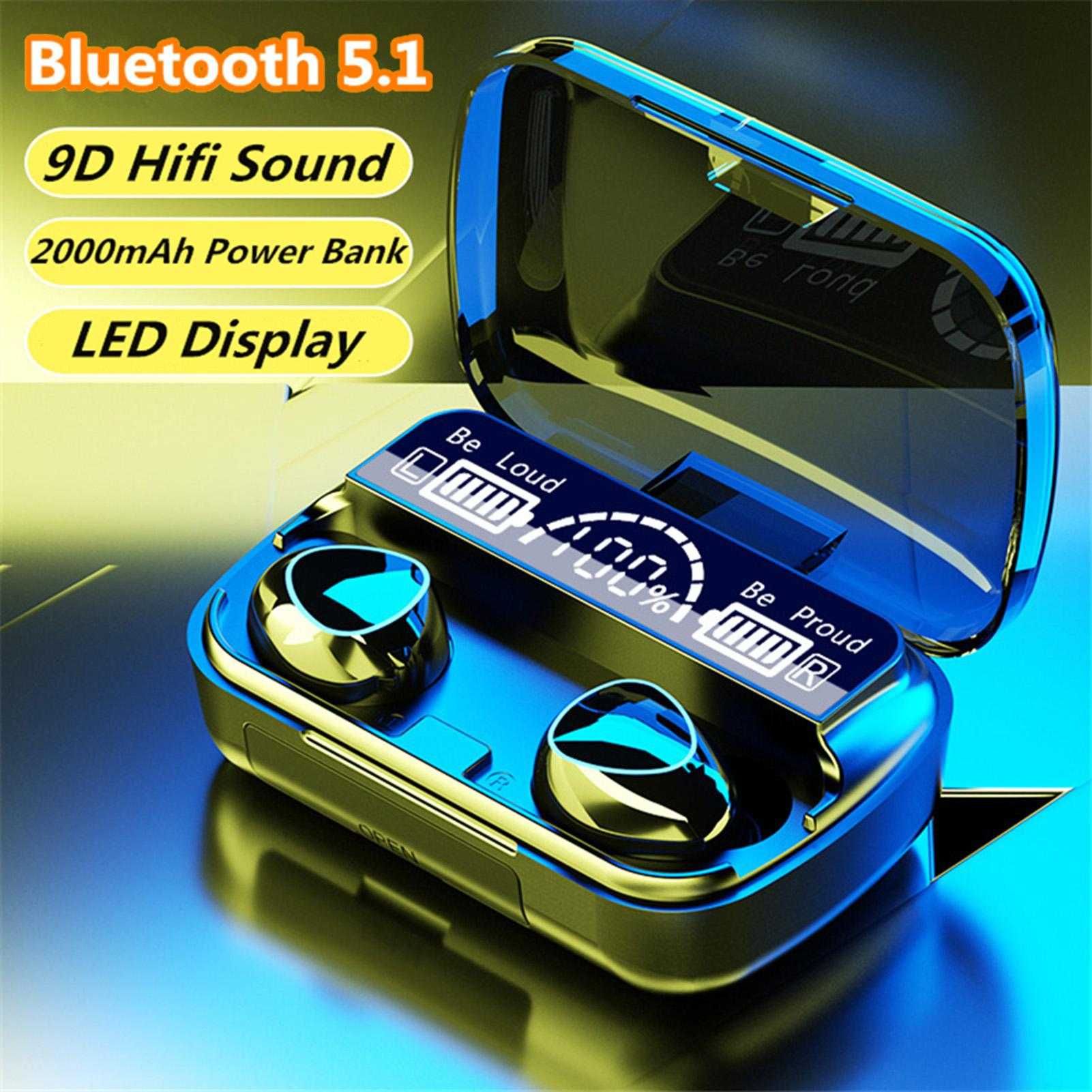 Светещи Безжични Слушалки HD LED дисплей М10