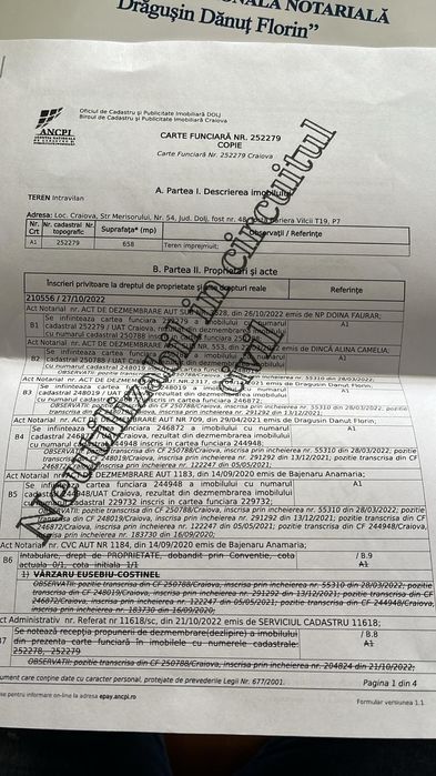 Vanzare teren 435 m.p.,strada Merisorului nr.54, utilitati