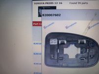 Sticla oglinda toyota prius stanga noua