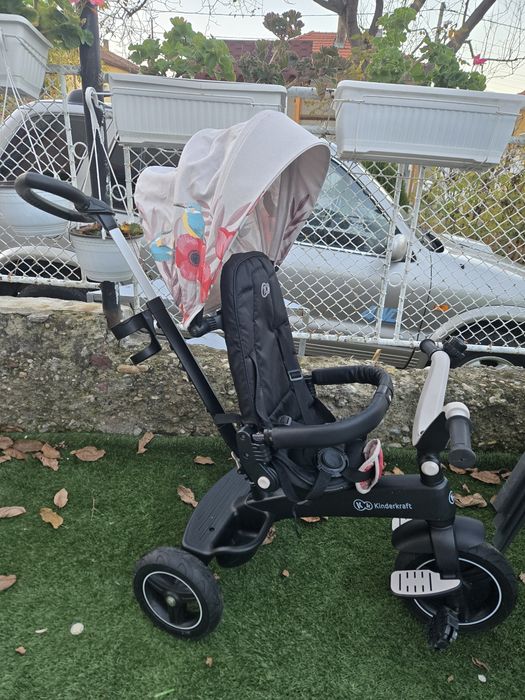 Триколка KinderKraft EASYTWIST, Бежова/птици