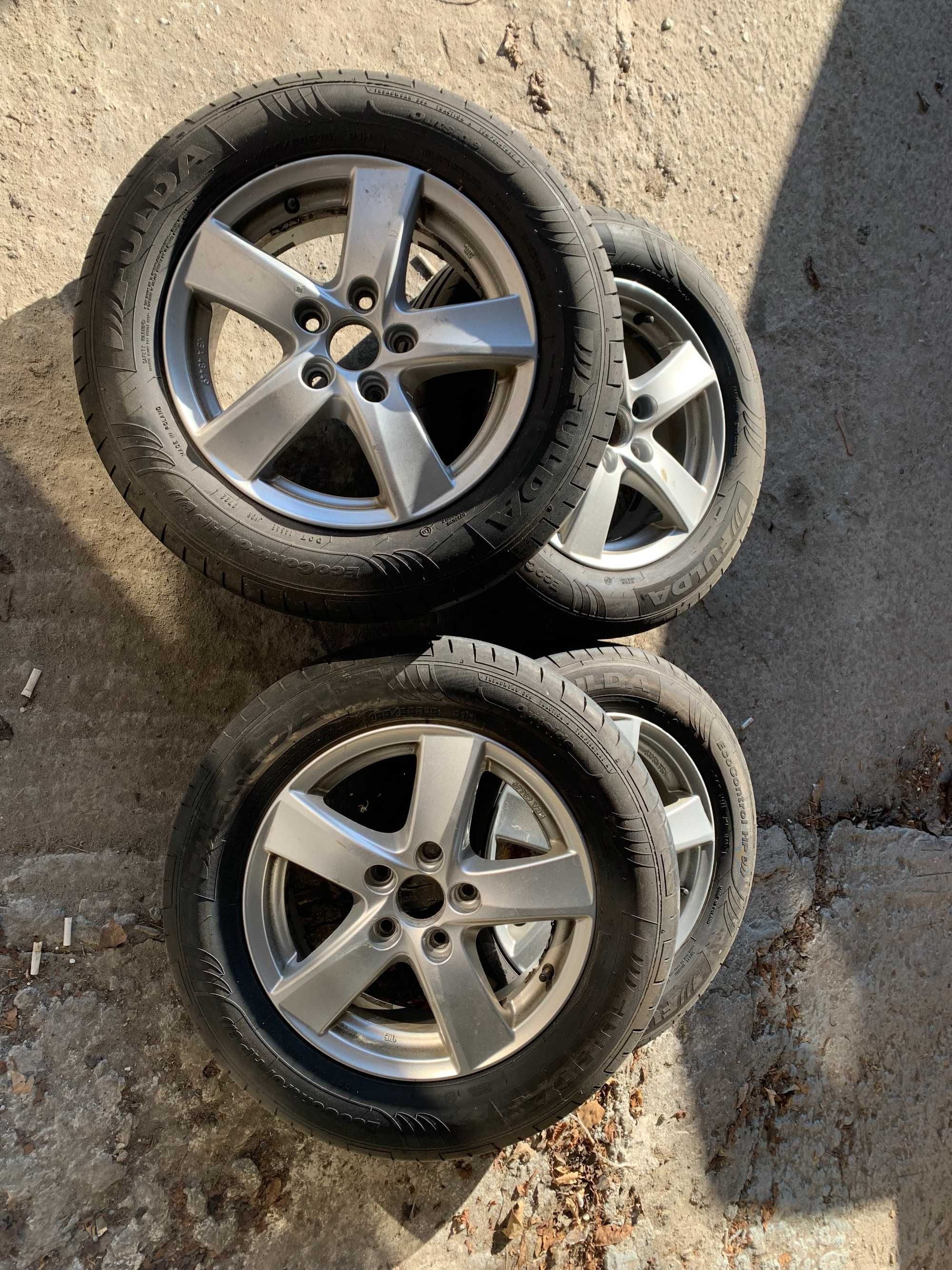 15 цола 5х112 с гуми Шкода, Фолксваген,Ауди Skoda, Vw, Audi
