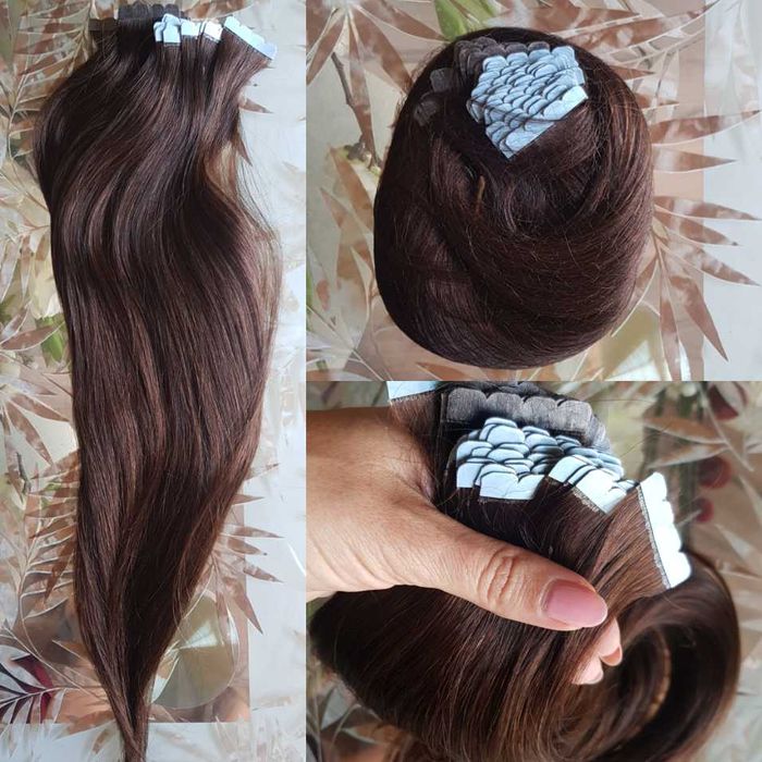 Естествена коса на стикери! 100гр. 40бр.