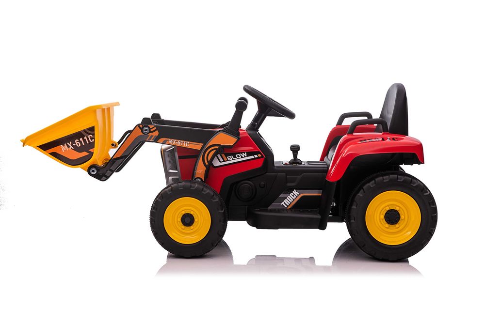 Excavator pentru copii BJ611C 70W 12V, cu pedala electrică #RED