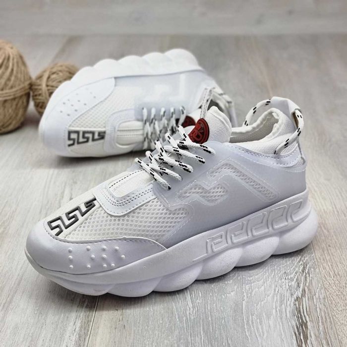 Adidasi Versace Chain Reaction Alb | Produs PREMIUM Unisex
