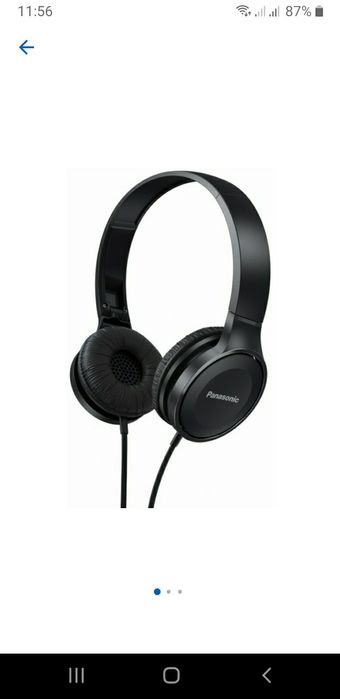 Căști audio cu bandă Panasonic,microfon,negru, RP-HF100ME-K