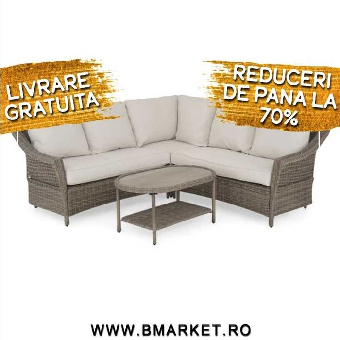 Set mobilier gradina/terasa canapea/colțar si masa LIVRARE GRATUITA