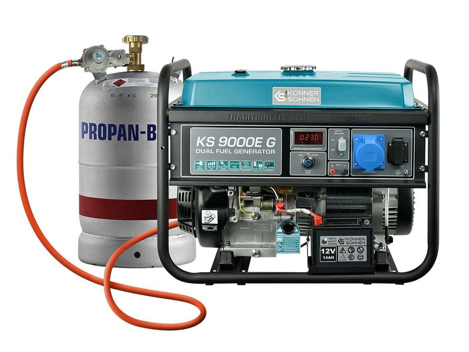 Generator Curent pe Gaz/Benzina Könner & Söhnen KS 9000G, Putere 6.5kW