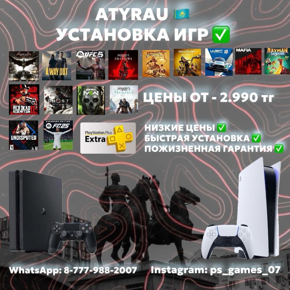 Игры для Playstation 4 / 5, Установка игр