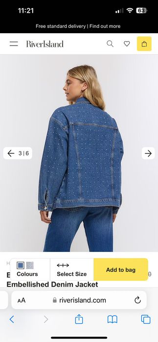 River island Дънково яке! Oversized size S ново