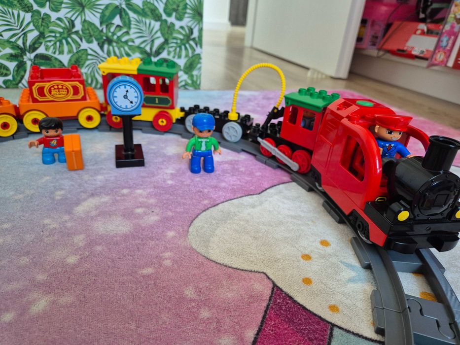 Trenulet electric lego plus piese de construit