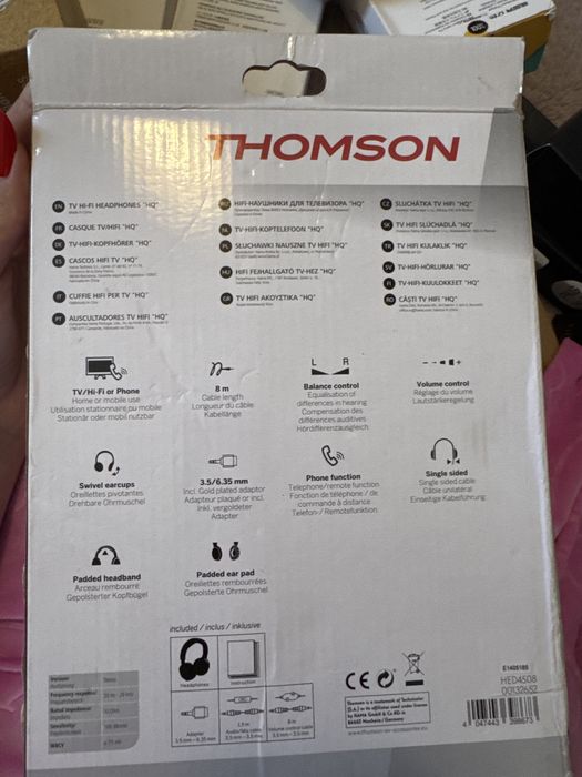 Casti Hi-Fi, Thomson, Negru