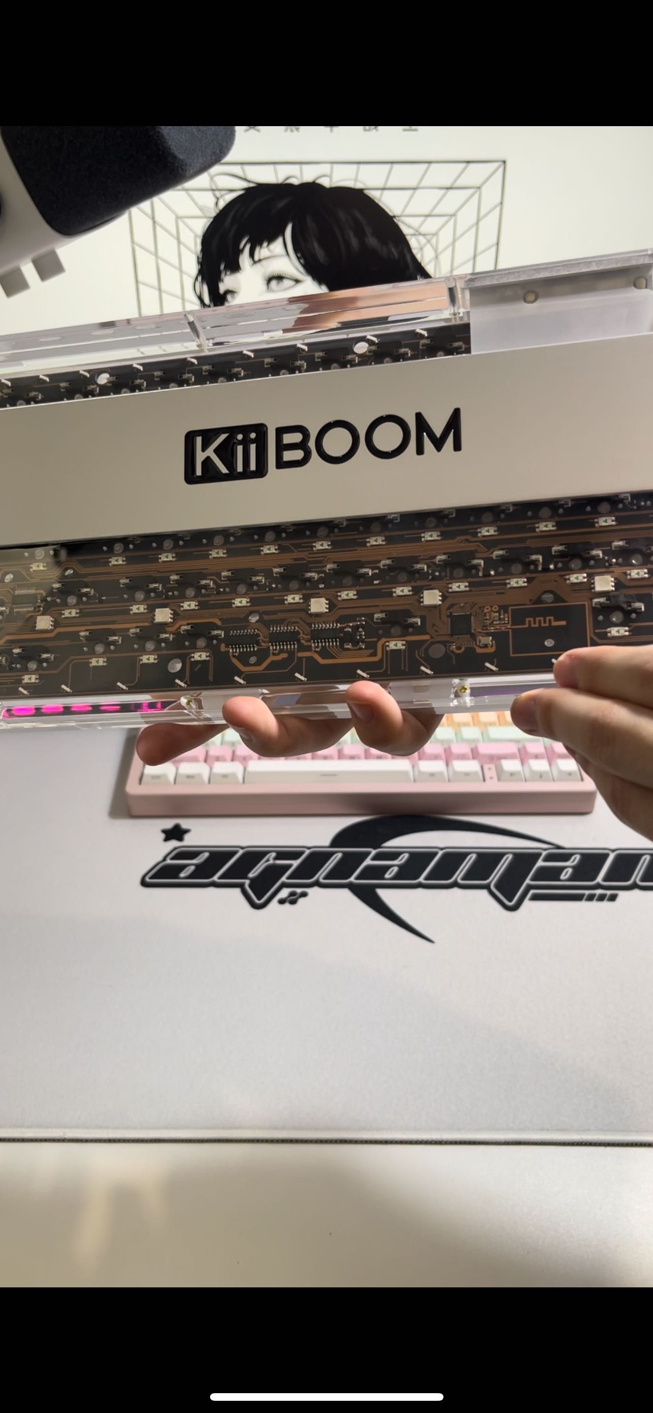 Прозрачная клавиатура KiiBOOM phantom 81v2