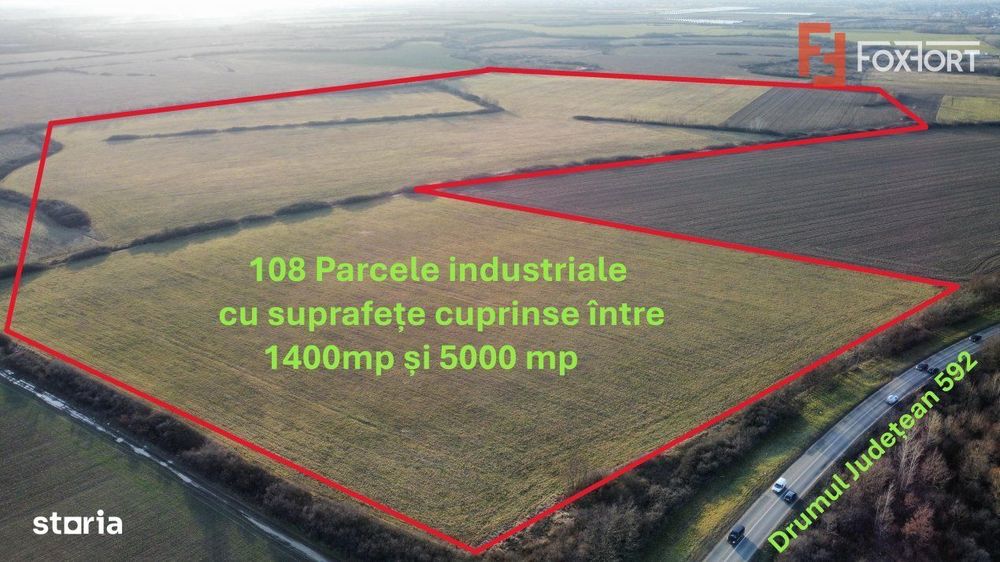 COMISION 0% Teren industrial 2000 mp, utilitati, acces TIR - Mosnita