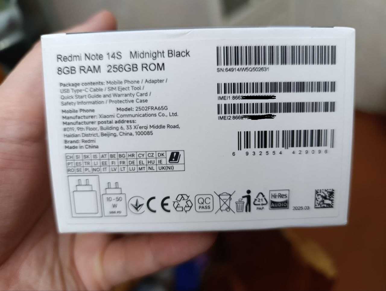 Xiaomi Redmi Note 14S 8/256GB