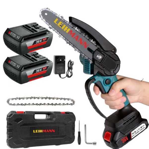 Drujba electrica LEIHMANN lama 16CM 2 acumulatori 36V 2 lanturi