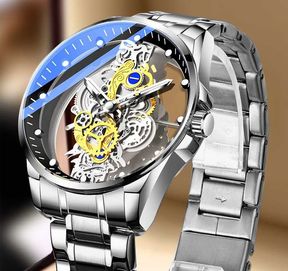 Мъжки кварцов часовник T i o n g с прозрачно покритие – Водоустойчив