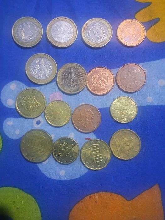 Colectie monede romanesti,croate,euro,nordvitz(val.numismatica)bonus